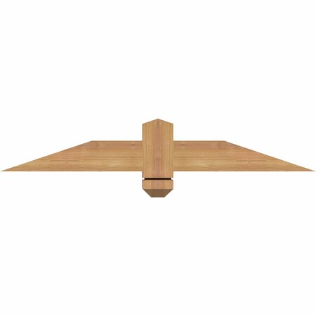 Ekena Millwork Eugene Smooth Timber Gable Bracket, Western Red Cedar, 36"W x 6"H x 3 1/2"D x 3 1/2"F, 4/12 Pitch GBW036X06X0404EUG00SWR